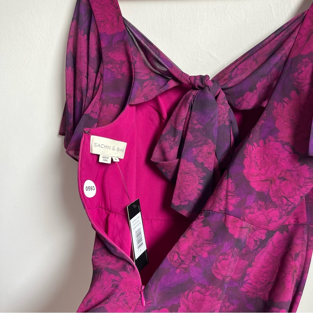 NWT Sachin & Babi Aurora Gown Dress Sizes 0, 4 Magenta / Pink - Picture 8 of 16
